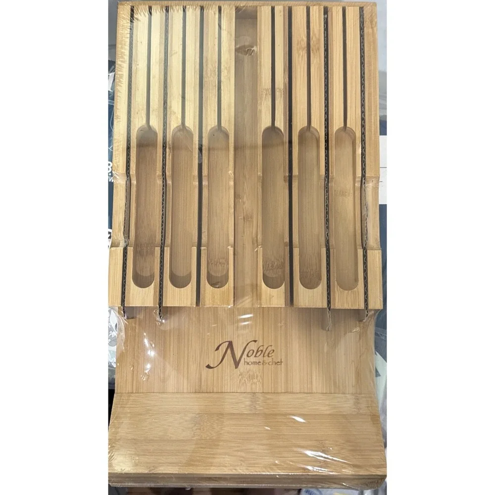 Bamboo Noble Home & Chef In Drawer Knife Block Organizer. 17 X 9.25 X 2